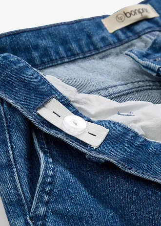 Loose-Fit džínsy, kapsáčové, s prestaviteľným pásom, rovné • stredne modrá denim • obchod bonprix