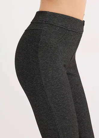 Colanți termo cu aspect de blugi • negru melanj • magazin bonprix