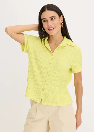 Blouse met structuur • citrusgeel • bonprix online shop