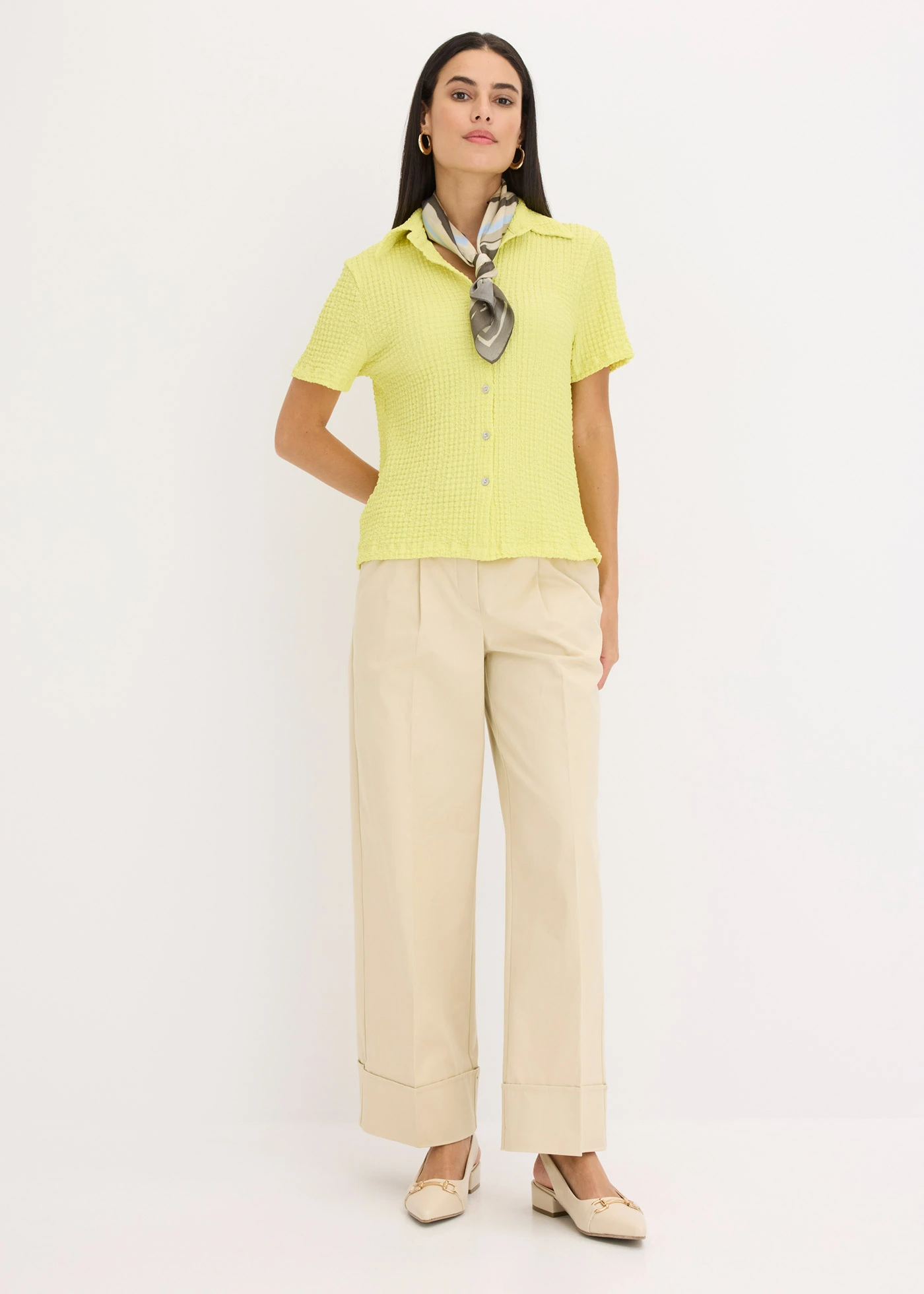 Blouse met structuur • citrusgeel • bonprix online shop