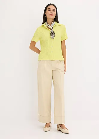 Blouse met structuur • citrusgeel • bonprix online shop