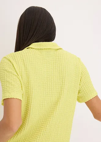 Blouse met structuur • citrusgeel • bonprix online shop