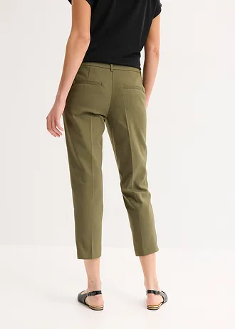 7/8 pantalon, Kleur: donkerolijfgroen