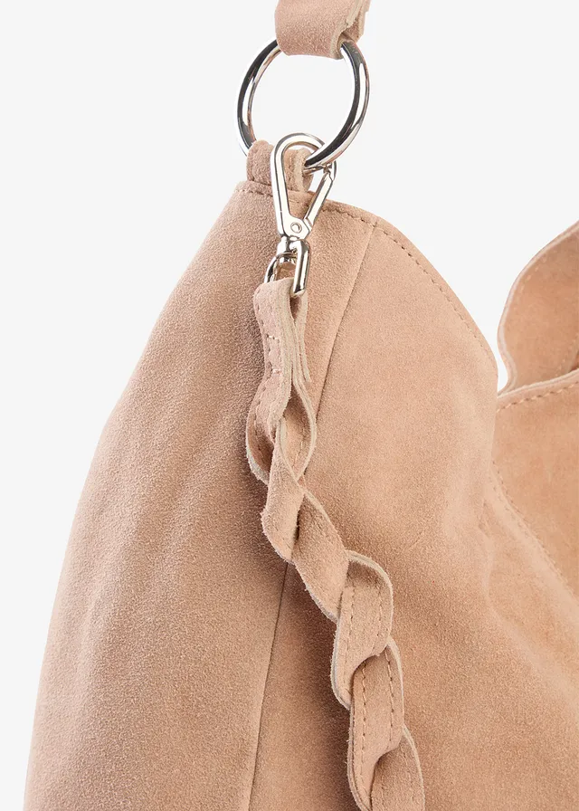 Sac en cuir velours avec bandoulière supplémentaire • taupe • product-page.page-title-suffix