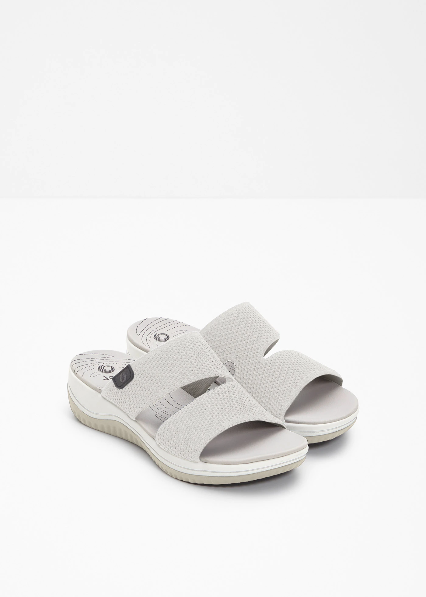 Jana sleehak slippers, comfortabele wijdte • lichtgrijs • bonprix online shop