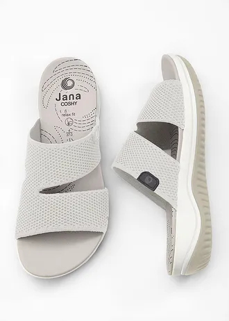 Jana sleehak slippers, comfortabele wijdte • lichtgrijs • bonprix online shop
