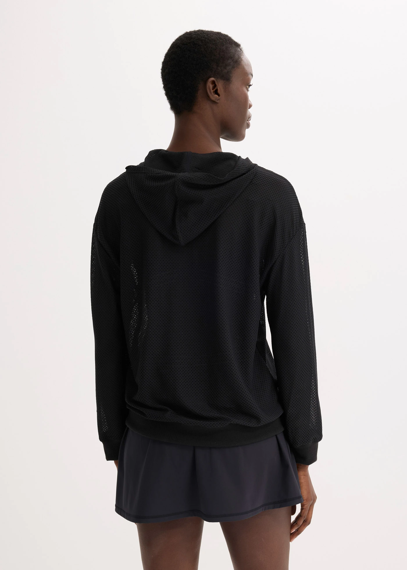 Veste de sport transparente en mesh, oversize • noir • Boutique bonprix