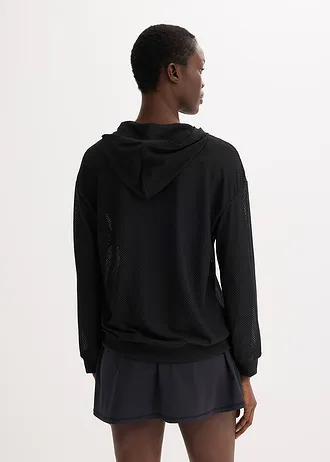 Veste de sport transparente en mesh, oversize • noir • Boutique bonprix