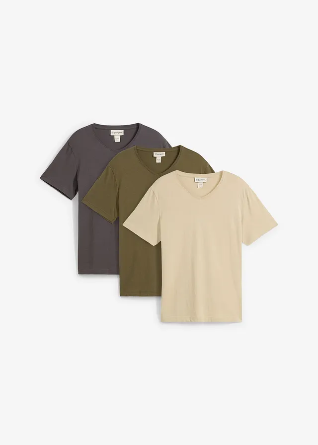 Lot de 3 T-shirts col V