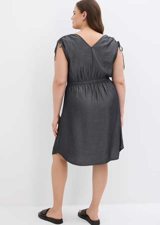 Robe en Lyocell lisse, Couleur: noir denim