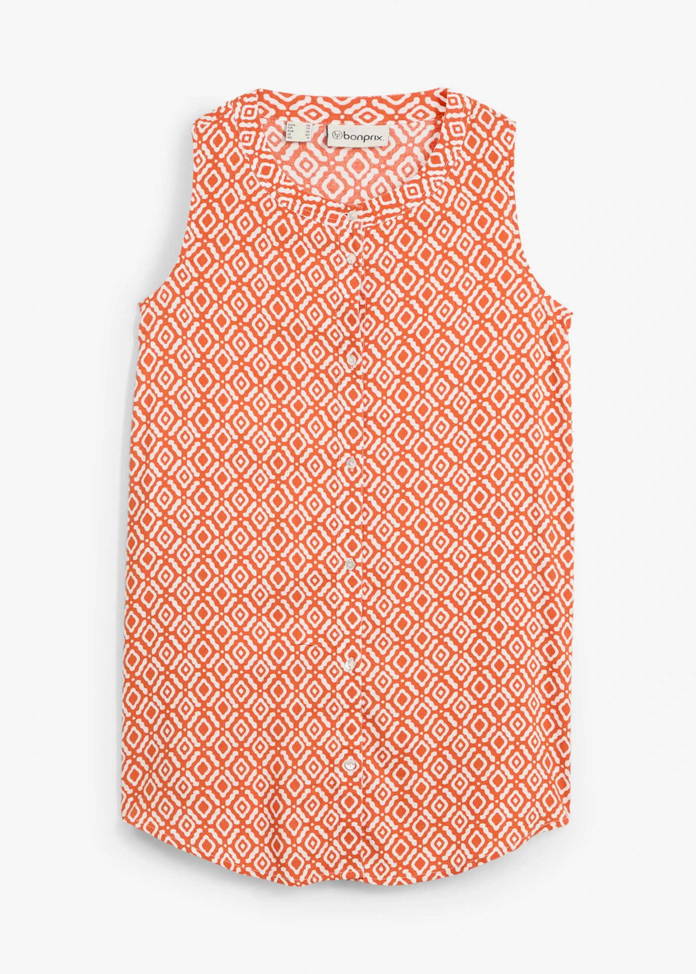 Dlouhá halenka z měkké viskózy • skořicově červená-přírodní bílá • bonprix obchod