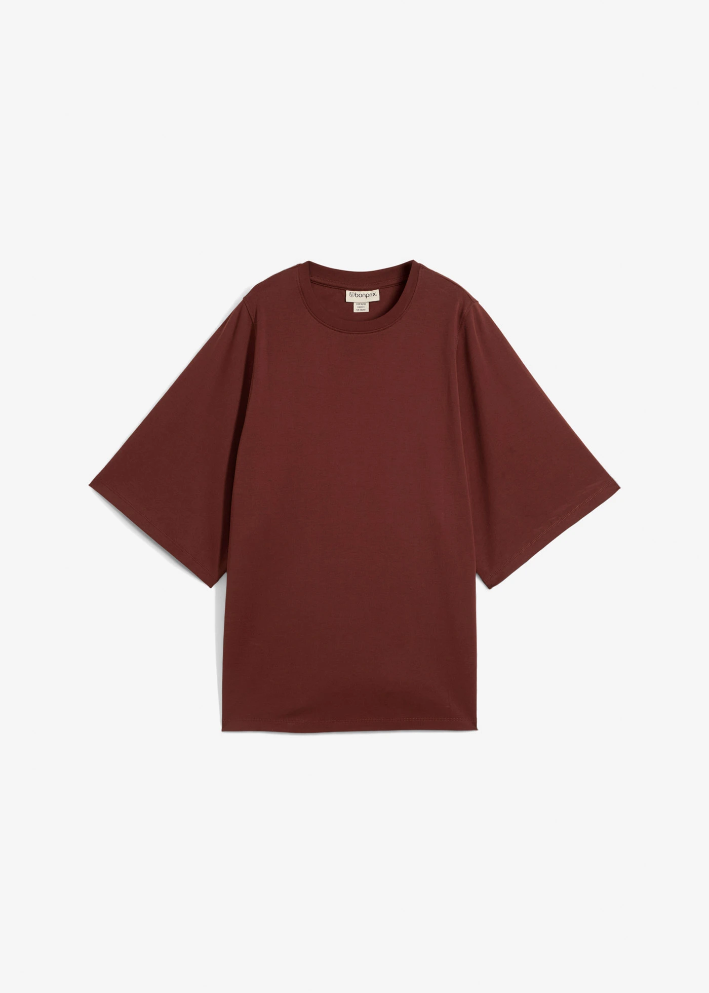 Oversize triko se širokými rukávy, z čisté organické bavlny • kávově hnědá • bonprix obchod