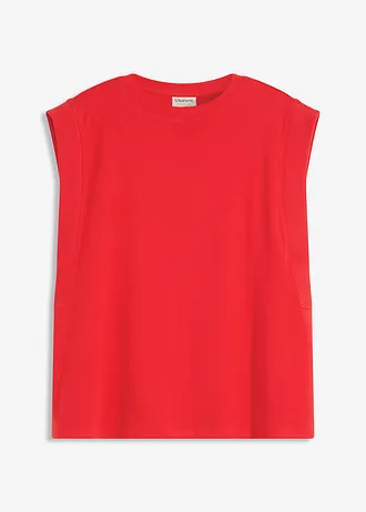 Oversized op met ripstop inzetstuk bij de mouw • aardbeirood • bonprix online shop