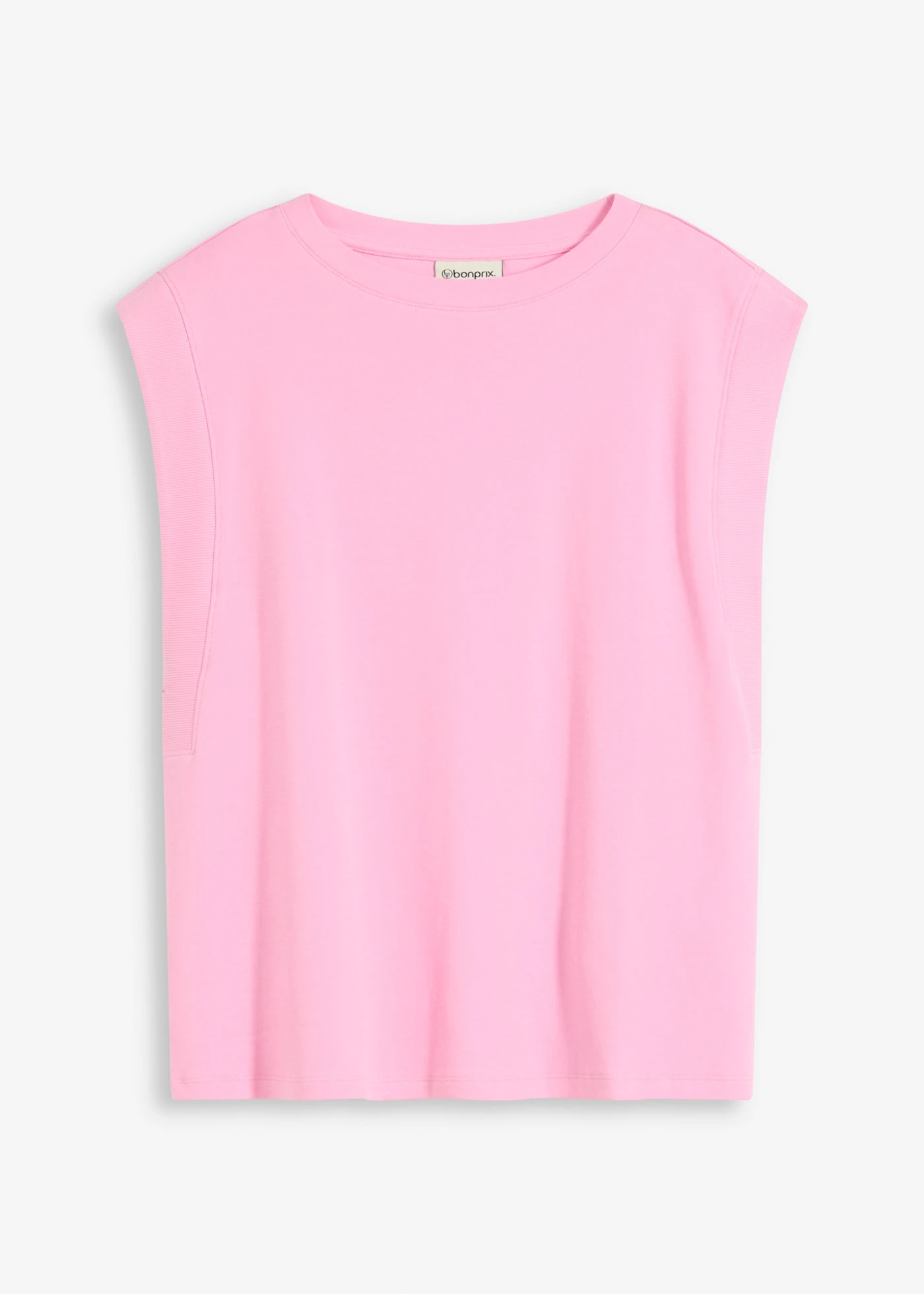 Top oversized cu inserție ripsată la mâneci • roz • magazin bonprix