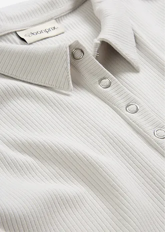 Pólo tričko z viskózové směsi • stříbrná melír • bonprix obchod