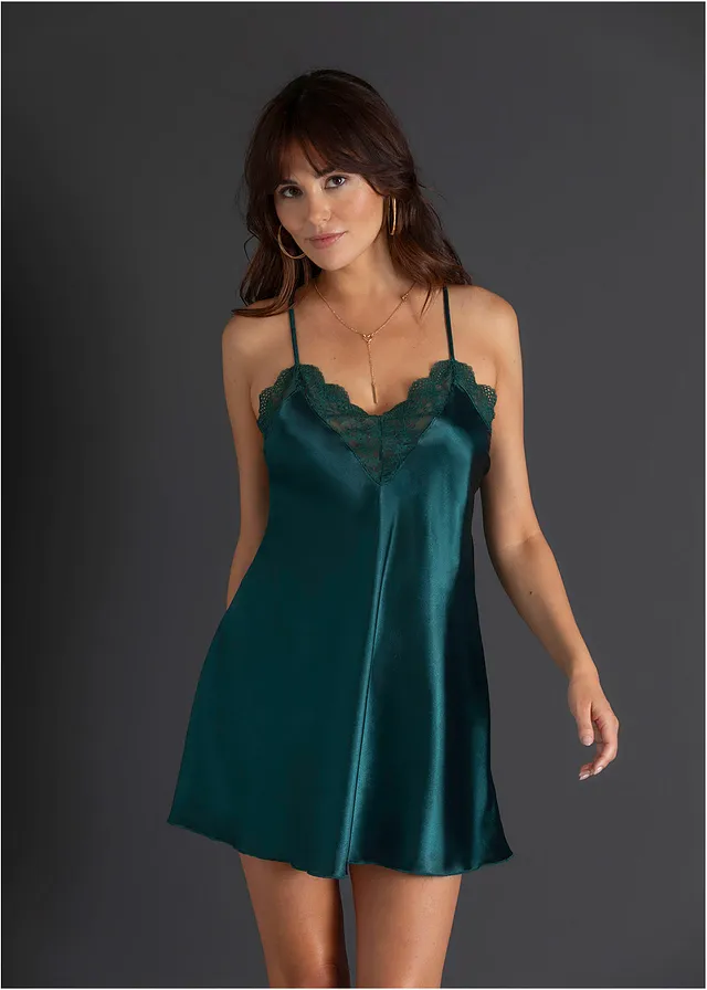 Nuisette en satin • vert foncé • product-page.page-title-suffix