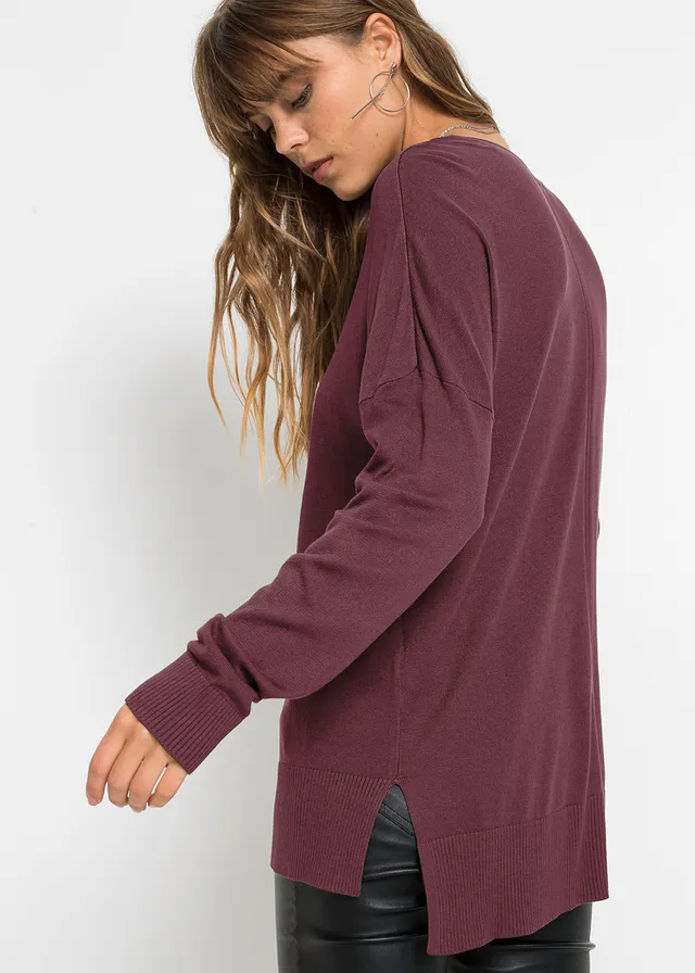 Pull en maille oversize • bordeaux • product-page.page-title-suffix