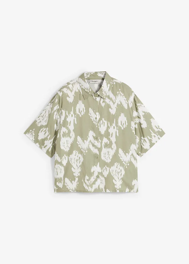 Viskózová halenka s etno potiskem • mořské řasy-přírodní bílá s potiskem • bonprix obchod