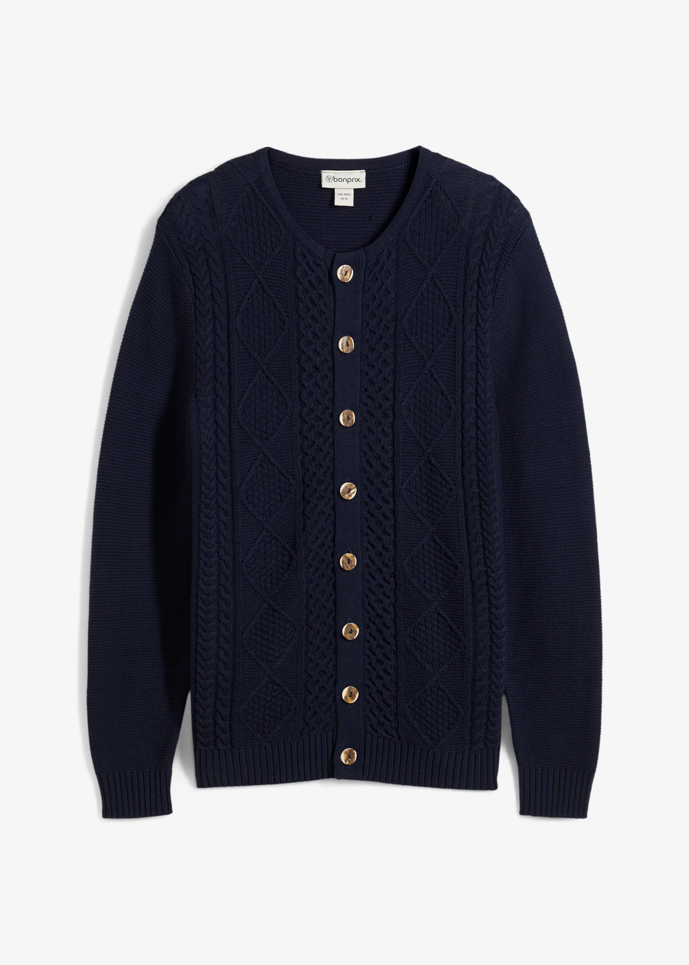 Krojový pletený kabátek • tmavě modrá • bonprix obchod