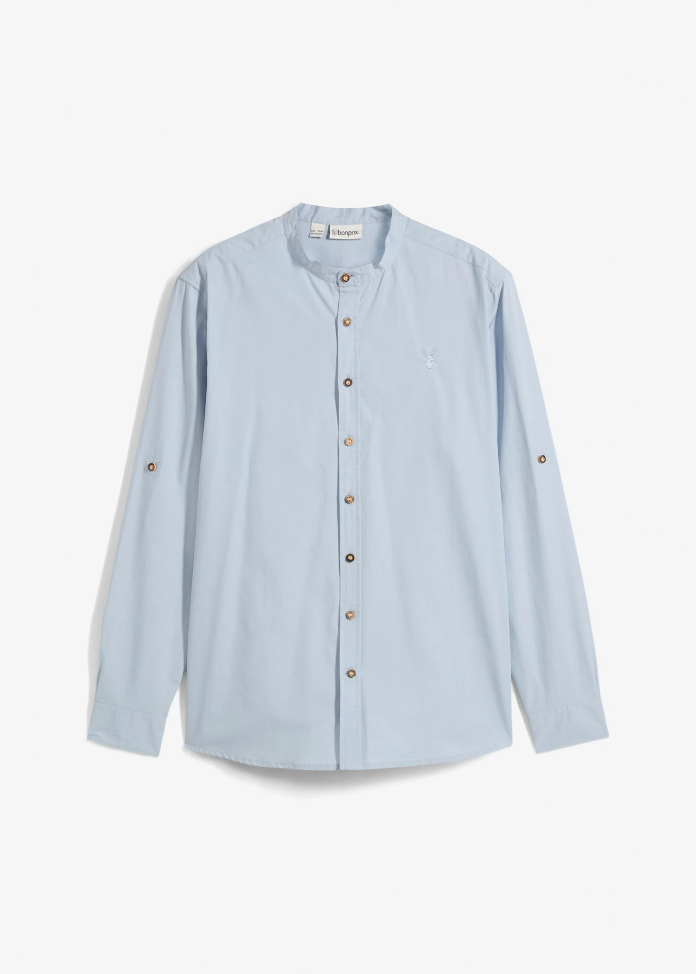 Krojová košile se založenými rukávy • jemně modrá • bonprix obchod