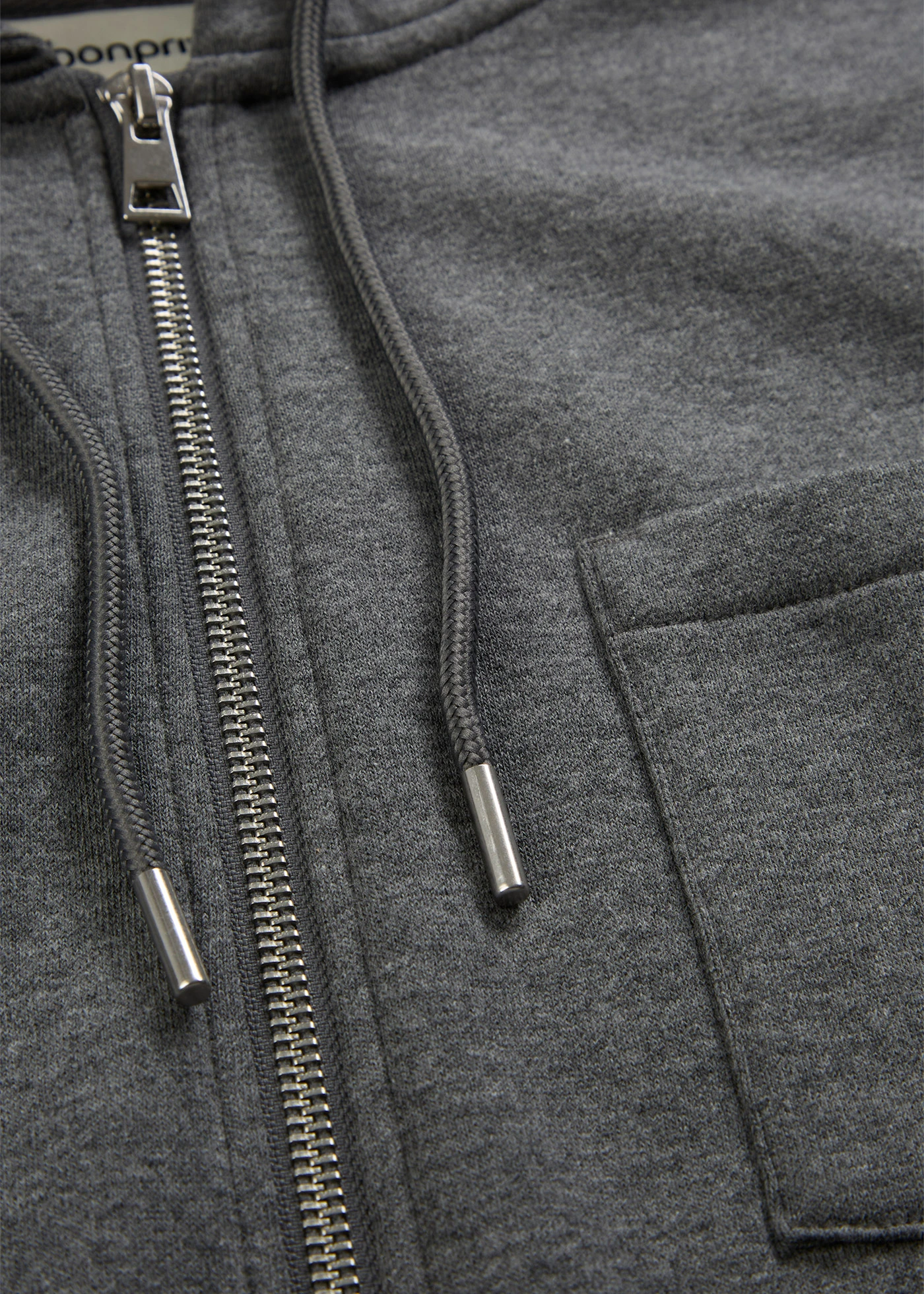 Jachetă casual cu glugă, cu poliester reciclat • gri melanj • magazin bonprix