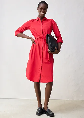 Košilové šaty s podílem hedvábí, barva: