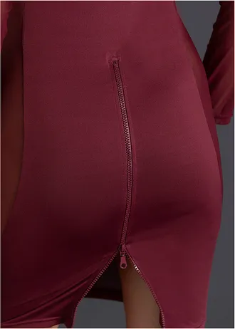 Robe à fermeture zippée • bordeaux • Boutique bonprix