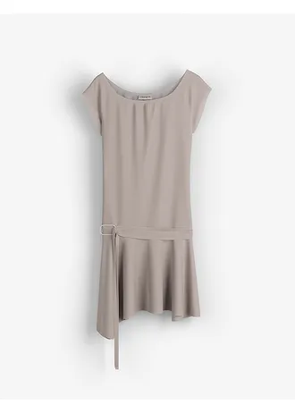 Shirtjurk met riemdetail, Kleur: natuursteen