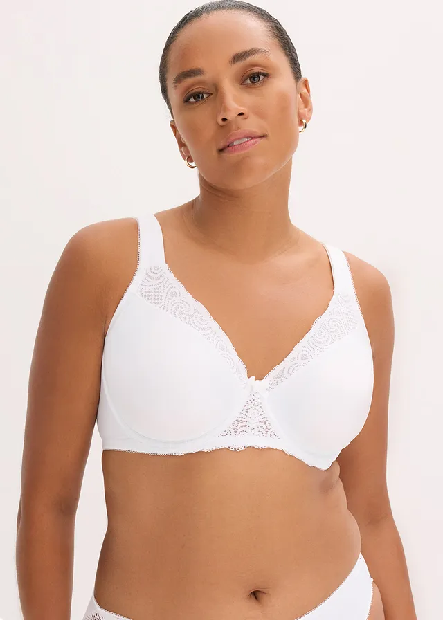 Soutien-gorge minimiseur avec bretelles rembourrées, Couleur: blanc