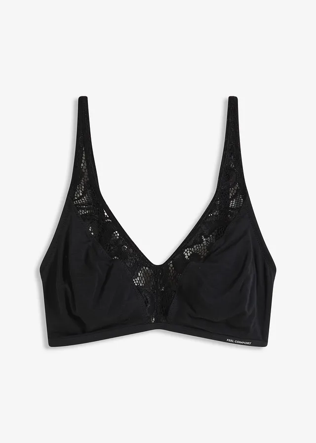 Podprsenkový top Feel Comfort, z jemného modalu • černá • bonprix obchod