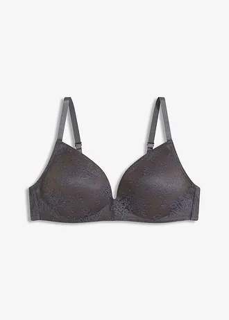 Vyztužená podprsenka bez kostic, s jemnou krajkou