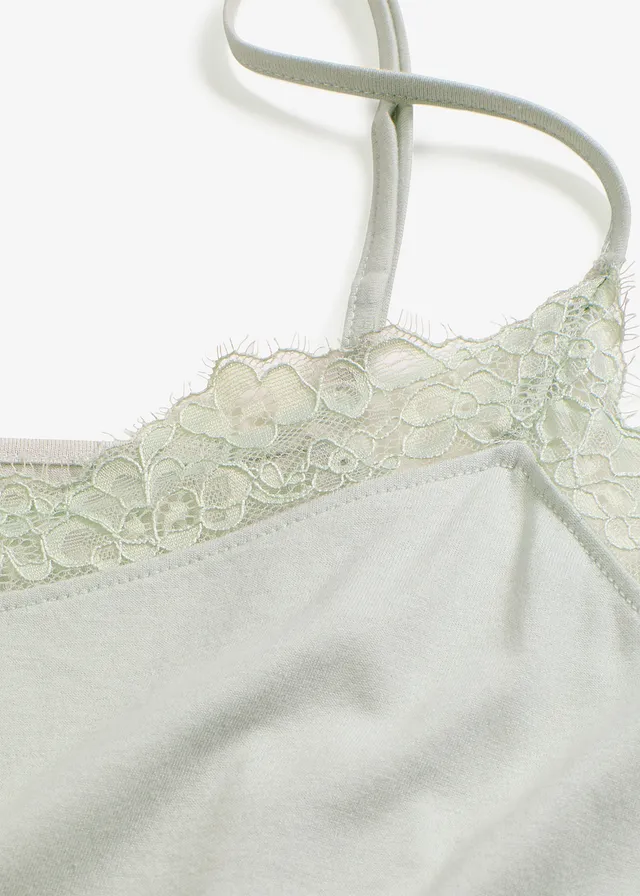 Top de pyjama en coton et viscose • menthol clair • product-page.page-title-suffix