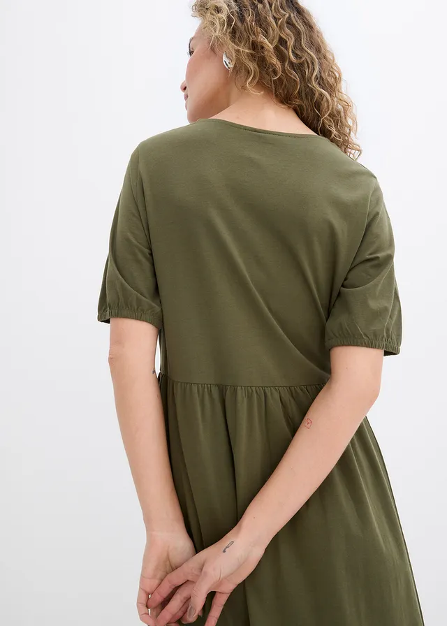 Robe midi 100% coton • olive foncé • product-page.page-title-suffix