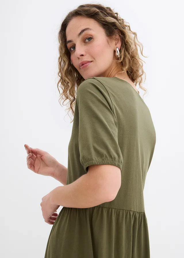 Robe midi 100% coton • olive foncé • product-page.page-title-suffix