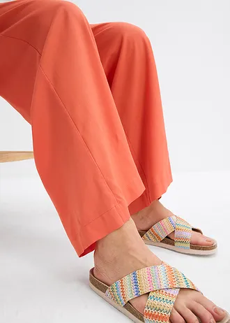 Široké kalhoty Palazzo s pohodlným pasem • skořicově červená • bonprix obchod