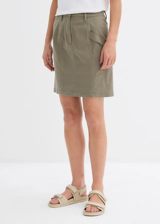 Jupe cargo, Couleur: olive