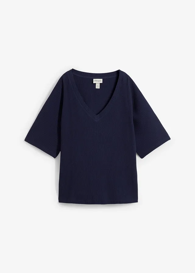 Bluză din material gofrat din bumbac 100%