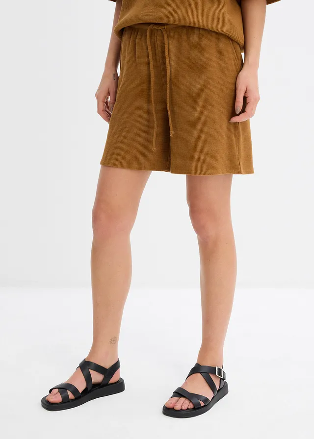 Short van katoen • cognac • bonprix online shop