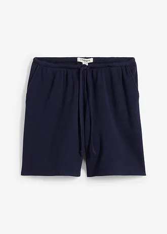 Short van katoen, Kleur: donkerblauw