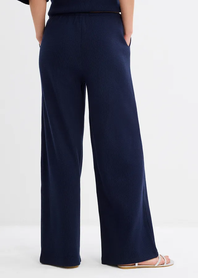 Pantalon 100% coton texturé • bleu foncé • product-page.page-title-suffix