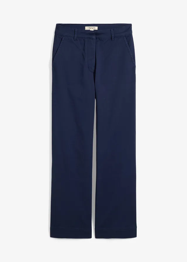 Pantaloni largi 7/8 din material elastic cu bumbac organic