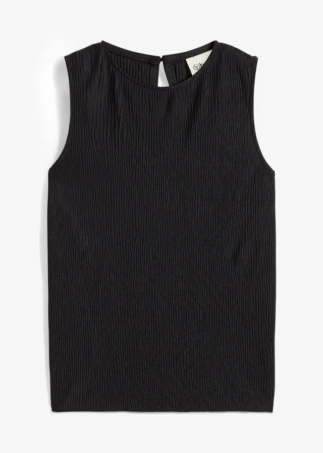 Top din material cu textură crinkle