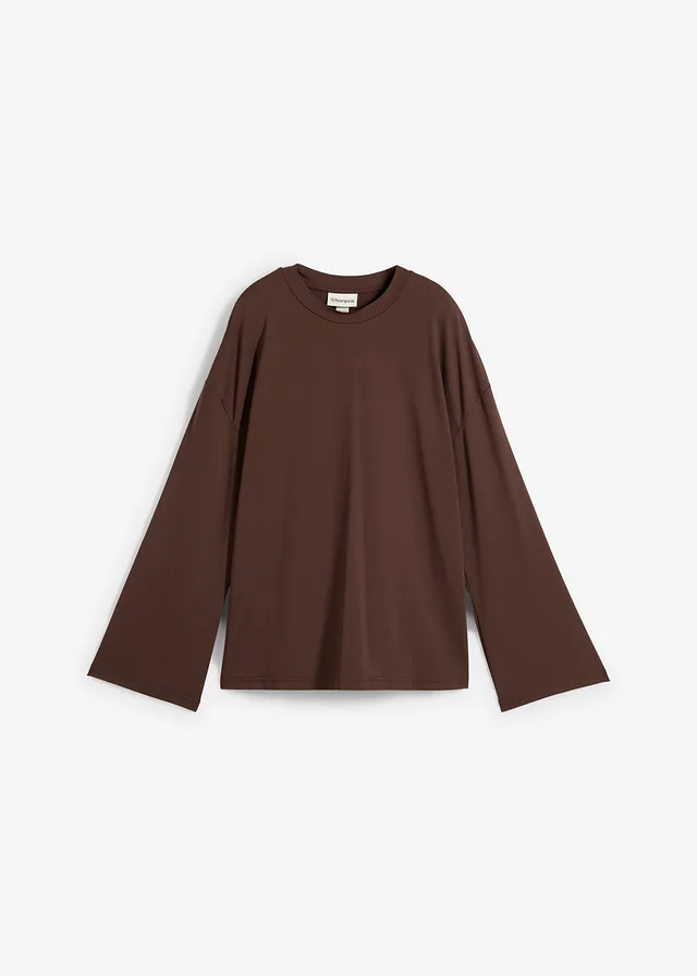 T-shirt manches longues en matière fluide