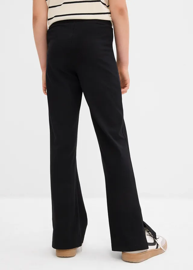 Lot de 2 pantalons évasés en jersey coton extensible • noir • product-page.page-title-suffix