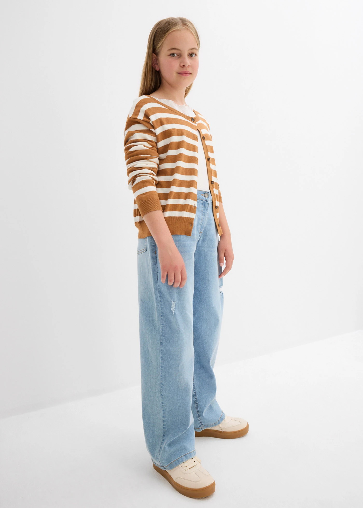 Džíny Wide Leg, Mid Waist • ledově modrý denim • bonprix obchod