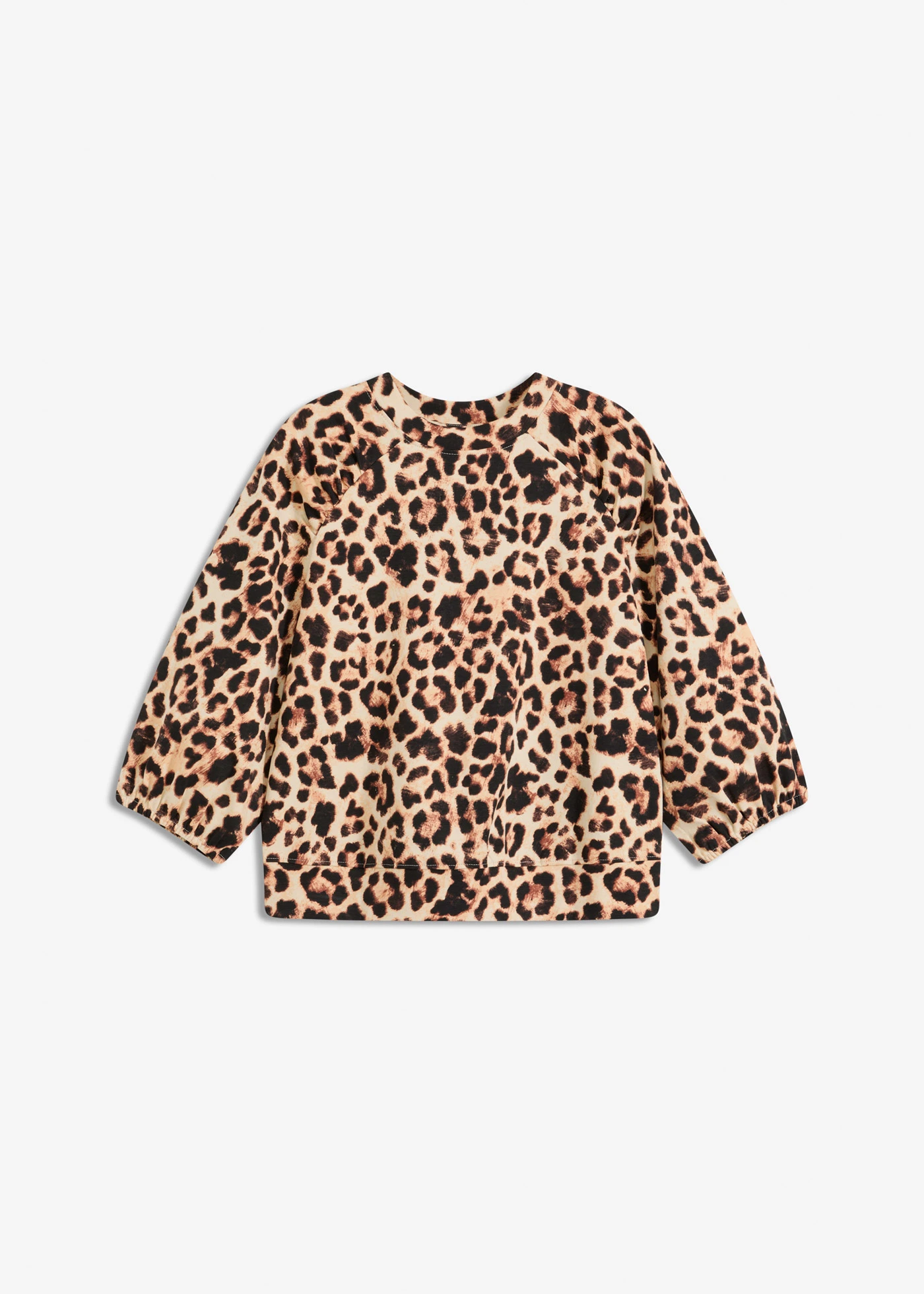 Mikina z čistej bio bavlny • čierna-béžová leopardia potlačená • obchod bonprix