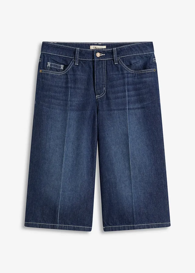 Bermude de blugi Mid Waist, Low Stretch