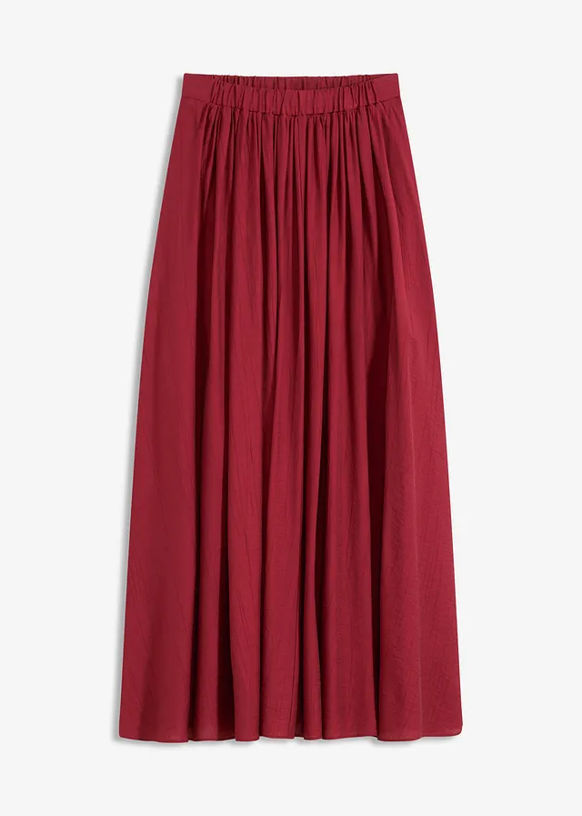 Fustă maxi din material cu textură creponată