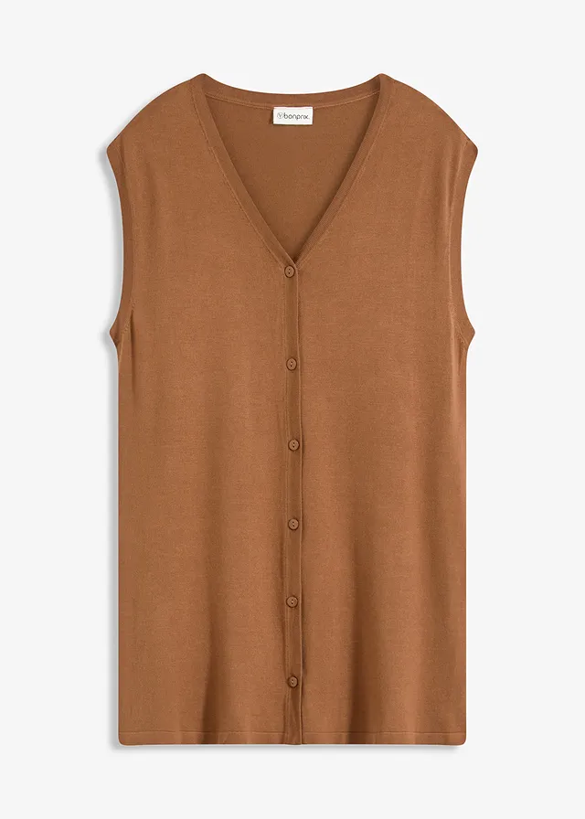 Dlhá pletená vesta