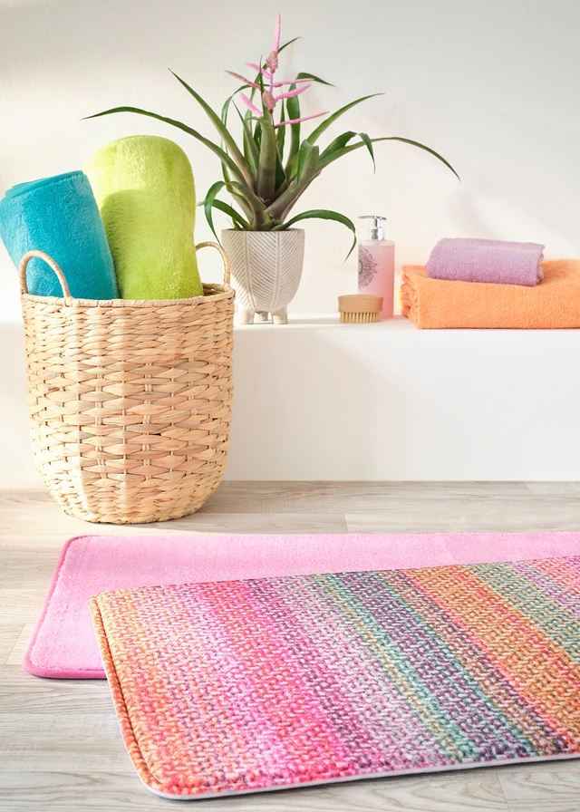 Badmat met memory foam, Kleur: meerkleurig gedessineerd